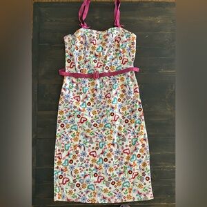 Bettie Page floral wiggle dress sz Medium